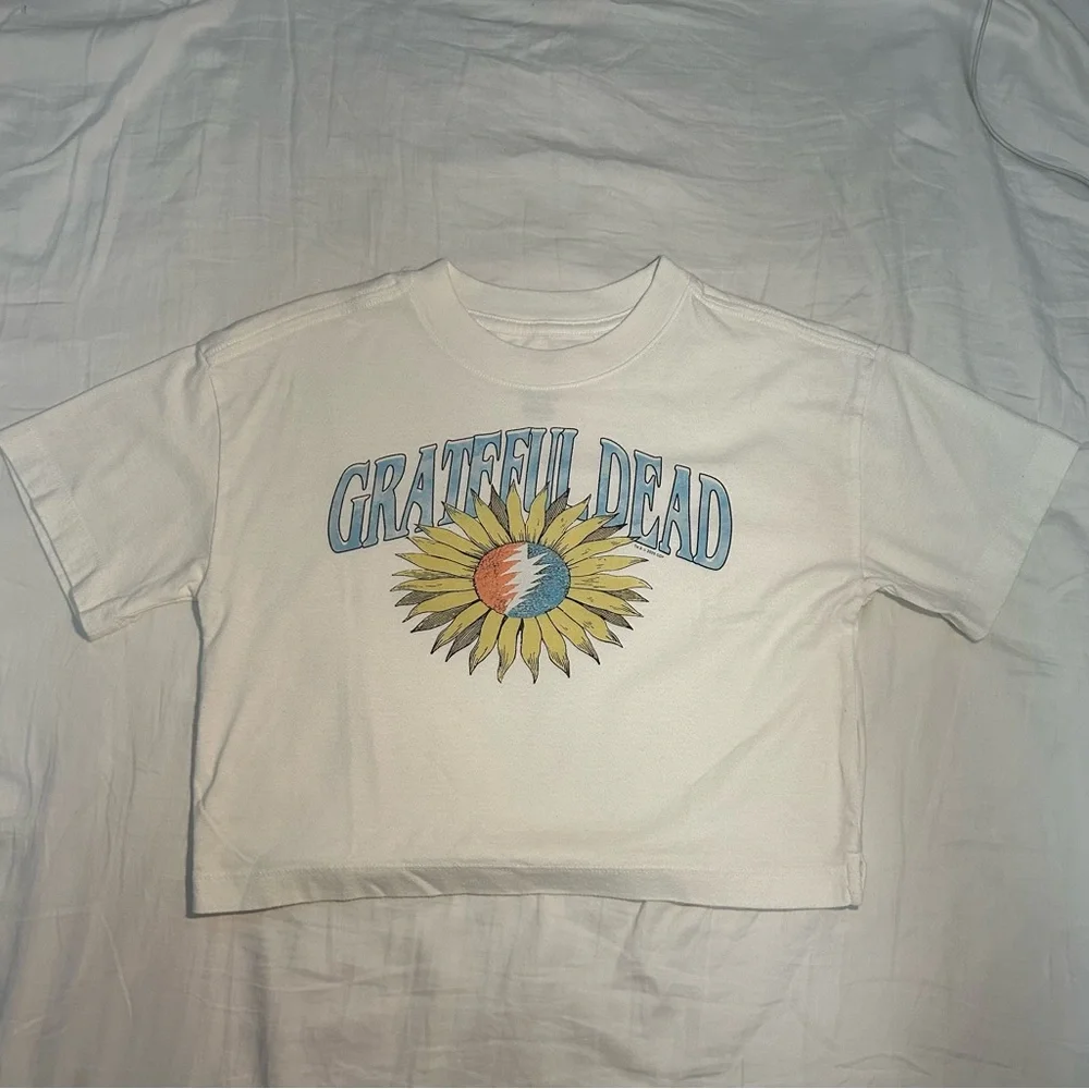 GAP Teen Girls Grateful Dead White Crop Top - Picture 1 of 2